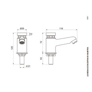 Llave Pressmatic de Mesa para Lavabo - FV