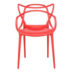 Silla Art Sidney Con Brazos Rojo - PICA