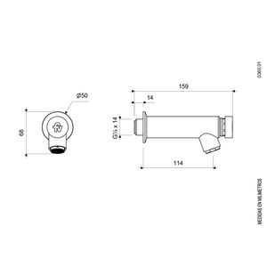 Llave Pressmatic de Pared para Lavabo - FV
