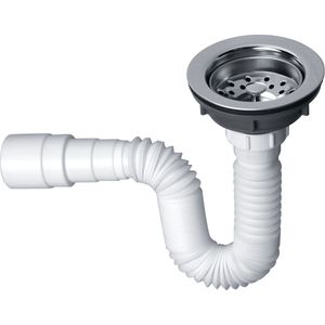 Conjunto Desagüe de Canastilla y Sifón Extensible - Medida 1 1/2" - FV