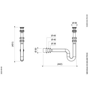 Conjunto Desagüe de Rejilla con Sifón Extensible - Medida 1 1/4" - FV