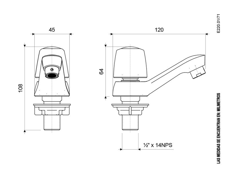 Llave-para-Lavabo-Linea-Capri