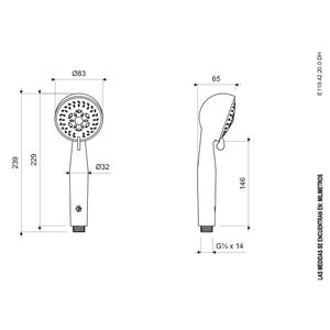 Ducha Manual con Funciones - FV