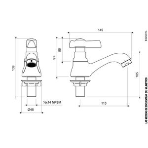 Llave Plus para Lavabo Línea Fiori Lever - FV
