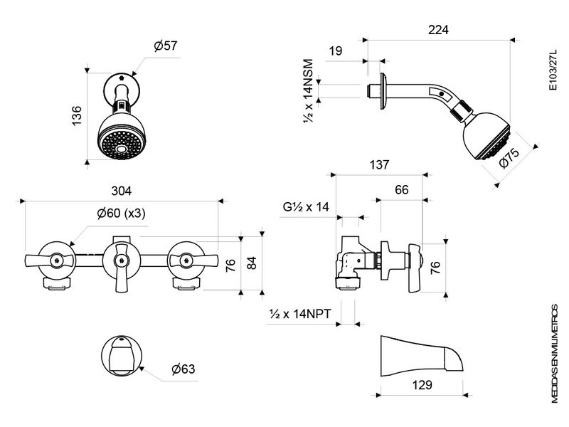 Juego-de-Ducha-y-Pico-para-Tina-Linea-Fiori-Lever