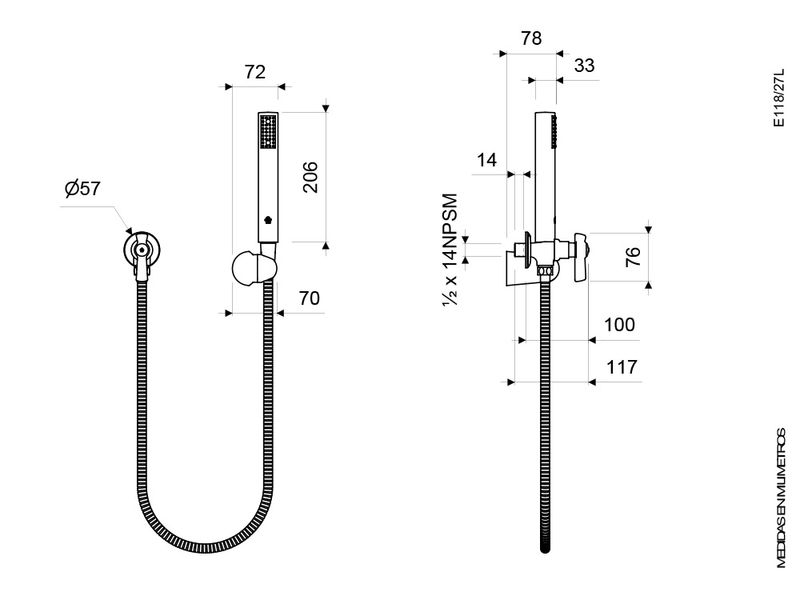 Llave-Individual-con-Ducha-Manual-Linea-Fiori-Lever