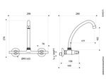 Juego-con-Mezcladora-Externa-de-Pared-para-Cocina-Linea-Fiori-Lever