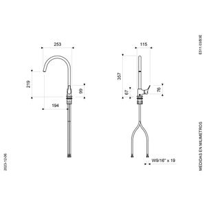 Juego Monocomando para Cocina Línea Flow E - FV