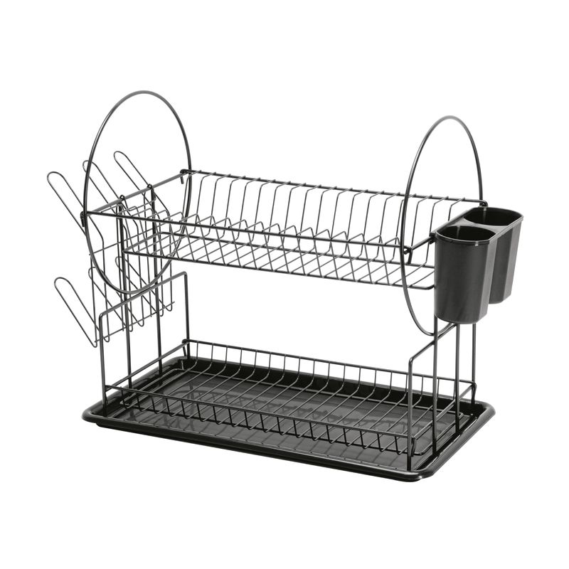 Escurridor-de-platos-negro-con-2-niveles