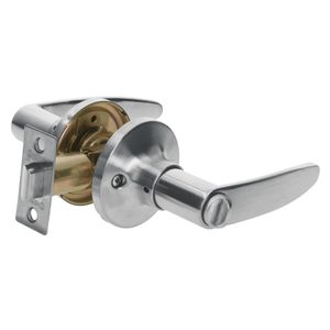 Cerradura cromo mate de manija para baño - HERMEX