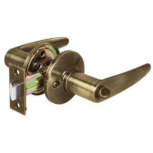 Cerradura latón antiguo de manija para baño - HERMEX