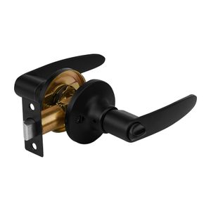 Cerradura negro mate de manija para baño - HERMEX