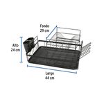 Escurridor-de-platos-con-2-niveles-negro