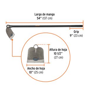 Azadón de 3lb con mango de acero - TRUPER