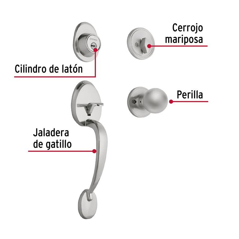 Juego-de-entrada-cromo-mate-de-llave-llave-mariposa