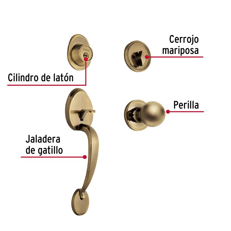 Juego-de-entrada-laton-antiguo-de-llave-llave-mariposa