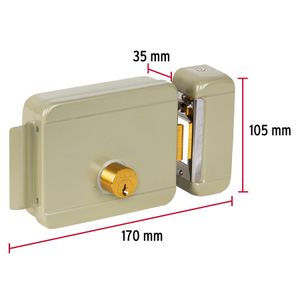 Cerradura derecha eléctrica - HERMEX