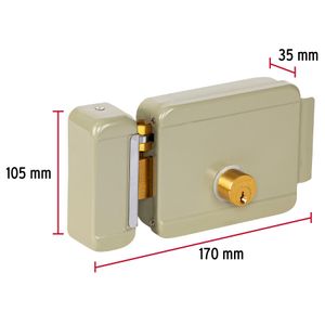 Cerradura izquierda eléctrica - HERMEX