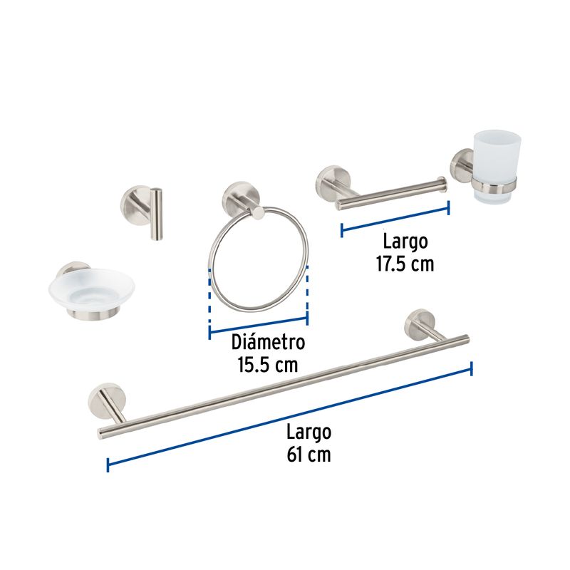 Juego-de-accesorios-de-baño-6-piezas-acabado-satin
