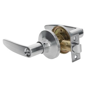 Cerradura cromo mate de manija para baño - HERMEX