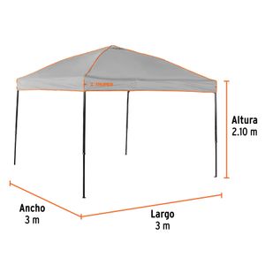 Gazebo de 3 x 3m - TRUPER