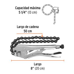 Playo de presión de 8" de cadena - TRUPER