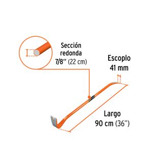 Barreta pata de cabra de 36" - TRUPER