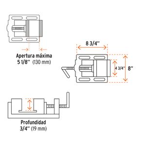 Prensa plana para banco de 5 1/8" - TRUPER