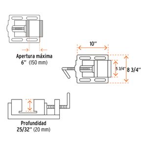 Prensa plana para banco de 6" - TRUPER