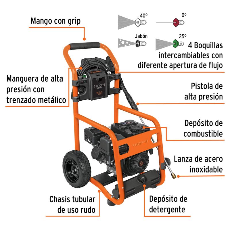 Hidrolavadora-de-2800Psi-con-motor-a-gasolina