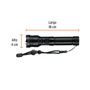 Linterna recargable de 400lm con luz de emergencia - TRUPER