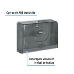 Dispensador-de-papel-toalla-Z-gris-translucido