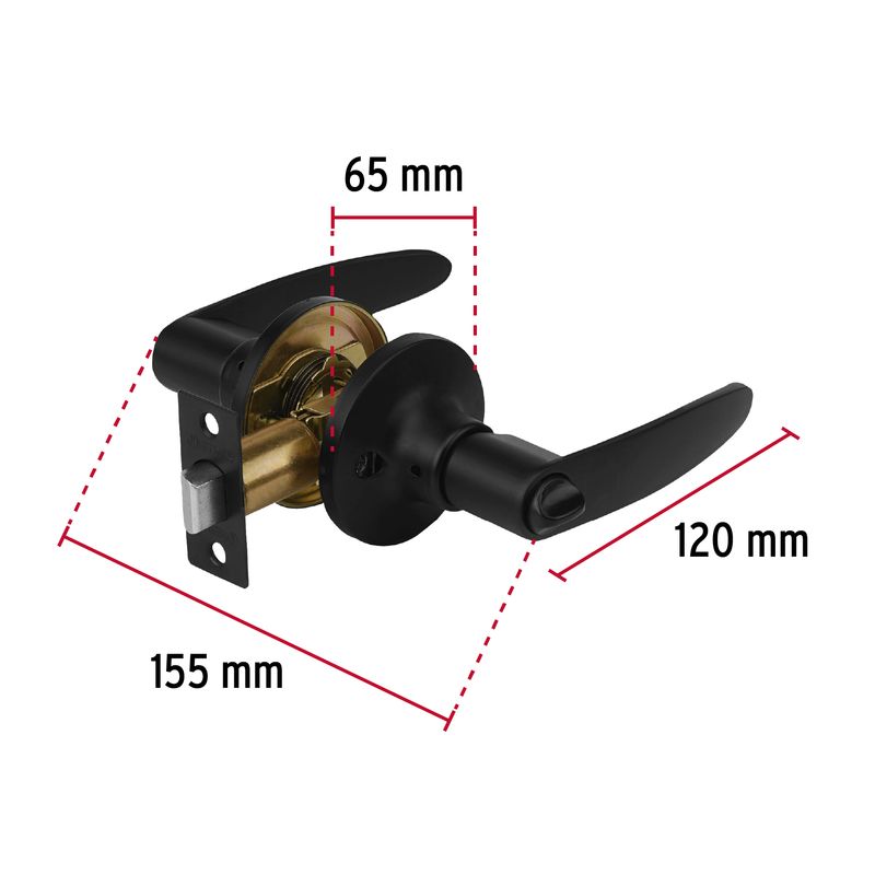 Cerradura-negro-mate-de-manija-para-baño