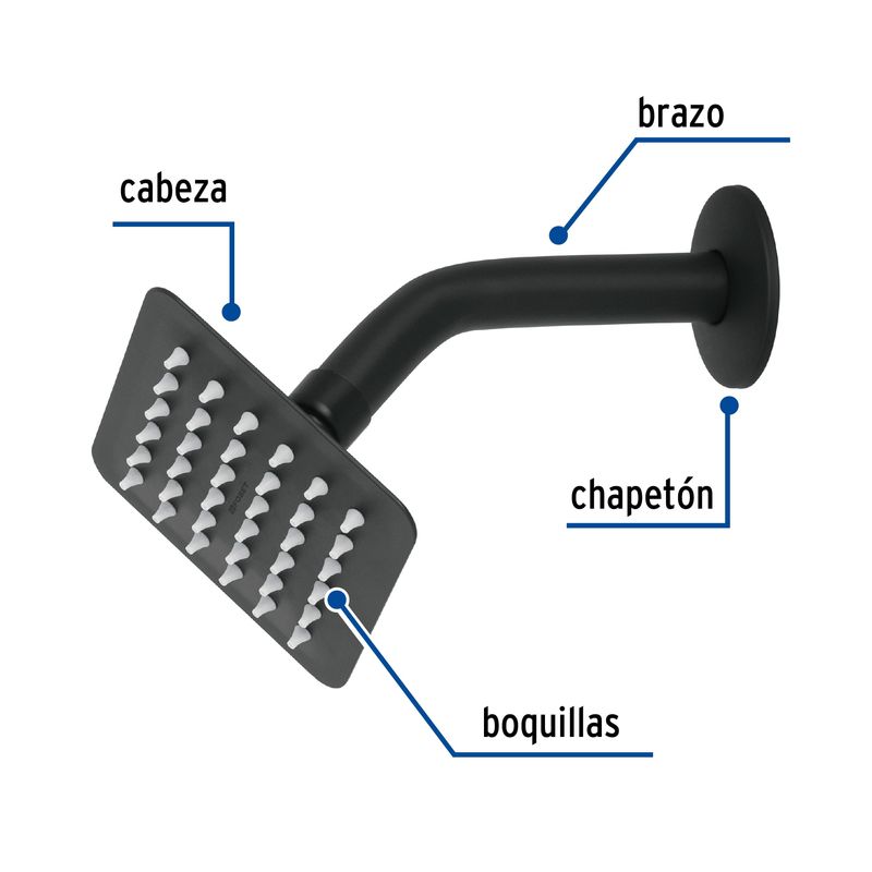 Cabeza-de-ducha-cuadrada-de-4--con-brazo-negro-mate