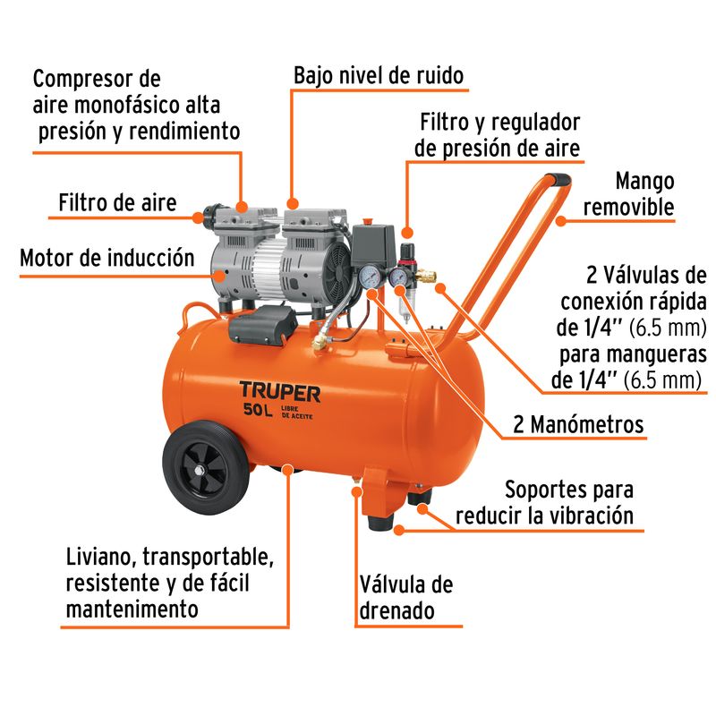 Compresor-de-aire-silencioso-de-1HP-50L