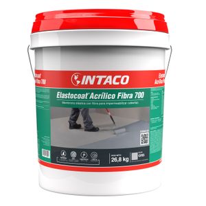 Impermeabilizante ELASTOCOAT Fibra Gris para cubiertas y paredes CANECA. - INTACO