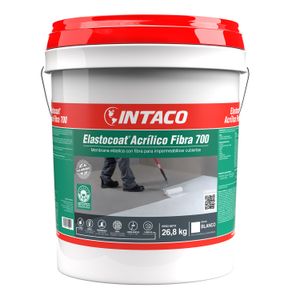 Impermeabilizante ELASTOCOAT Fibra Blanco para cubiertas y paredes CANECA. - INTACO