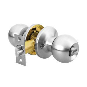 Cerradura con acabado cromo mate para dormitorio - HERMEX