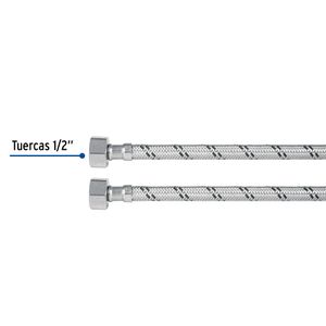 Manguera de abasto, 1/2" x 1/2", 55cm para lavabo - FOSET