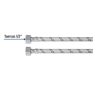 Manguera de abasto, 1/2" x 1/2", 40cm para lavabo - FOSET