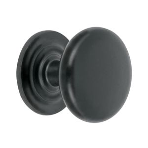 Botón negro mate de 25mm para cajones y puertas - HERMEX