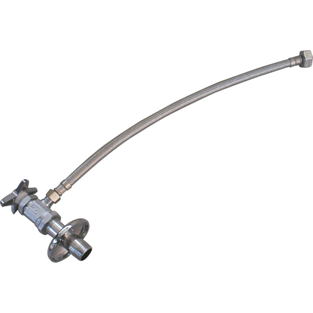 Conjunto Llave Angular Metálica con Manguera Flexible 16