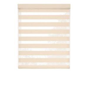 Persiana enrollable tipo Zebra Ivory de 2,00m x 2,10m.