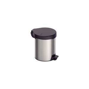 Basurero NEW de acero inoxidable con pedal de 3 lt negro. - TRAMONTINA