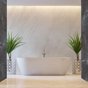 Porcelanato brillante NEVADA GREY V4 rectificado de 60 x 1.20 cm Caja 1.46 m2. - RIALTO