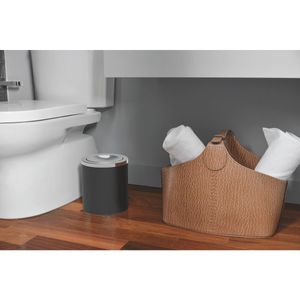 Basurero UTIL de acero inoxidable con tapa basculante de 5 lt negro. - TRAMONTINA