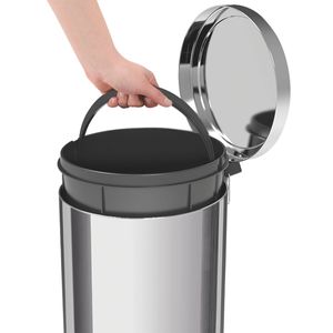 Basurero de acero inoxidable de 30 lt con pedal. - TRAMONTINA