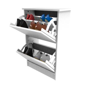 Organizador de zapatos Venus Blanco de 2 niveles. - MUEBLE FACIL