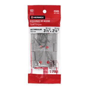 Bolsa con dos bisagras rectangulares de 3 1/2" x 2 1/8" - HERMEX