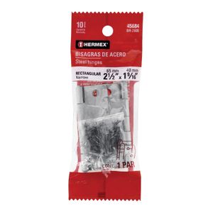 Bolsa con dos bisagras rectangulares de 2 1/2" x 1 9/16" - HERMEX